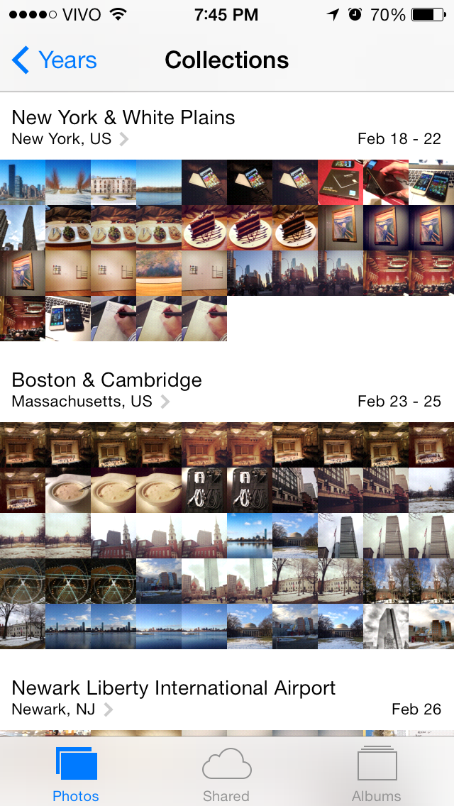 iOS 7 Photos - Collections