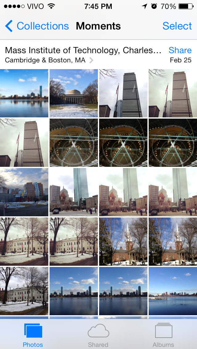 iOS 7 Photos - Moments