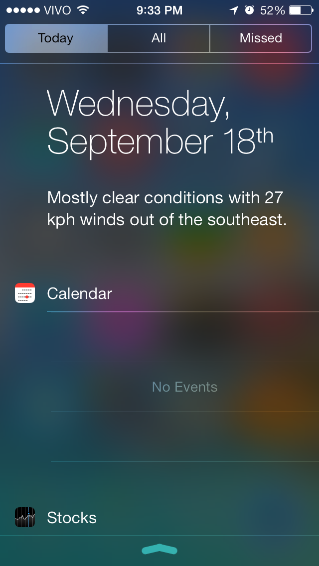 iOS 7 Notification Center - iPhone