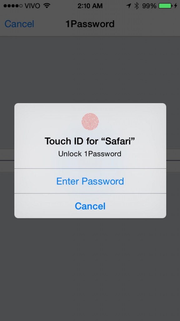 iOS 8 Review - 1Password extension for Safari