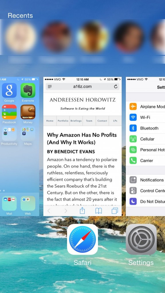 iOS 8 Review - App Switcher
