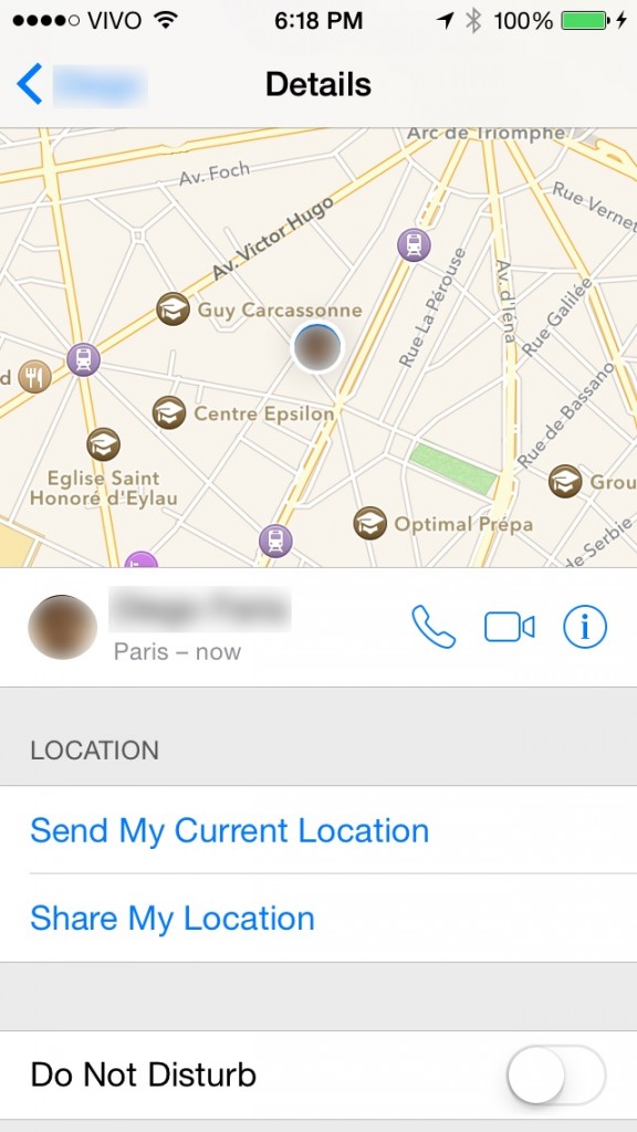 iOS 8 Review - Location Sharing in Messages