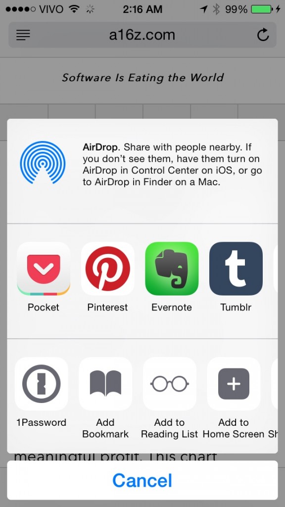 iOS 8 Review - New sharing options
