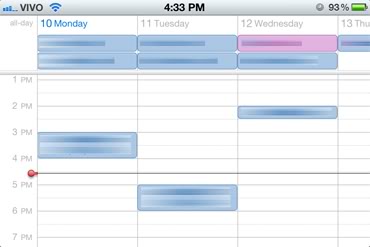 iOS 5 Calendar on iPhone