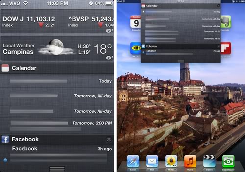 iOS 5 Notification Center on iPhone and iPad