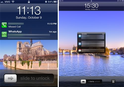 iOS 5 Notifications - Lock Screen with multiple notifications