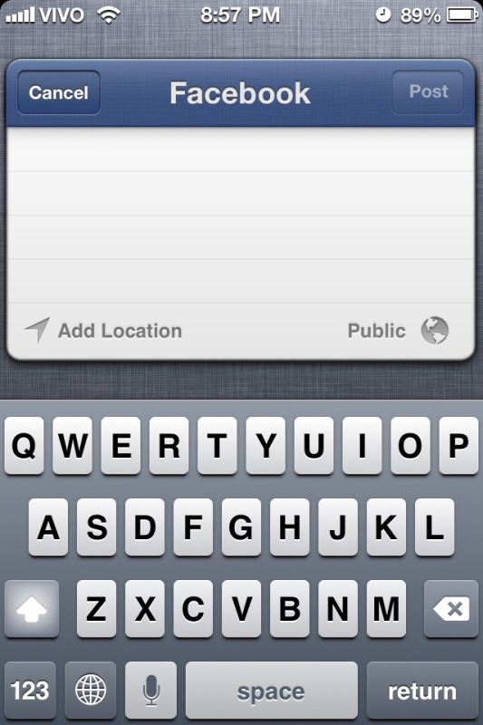 iOS 6 - Posting to Facebook from the Notification Center