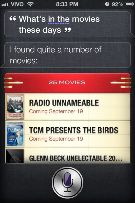 iOS 6 - Siri knows about movies