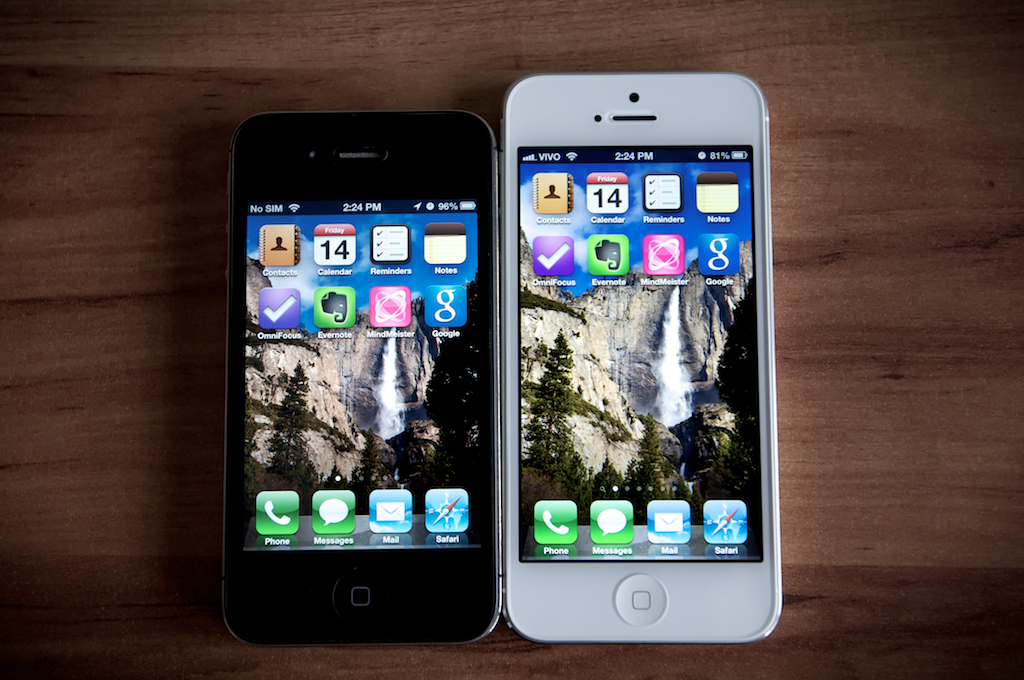 iPhone 5 vs. iPhone 4S: Height